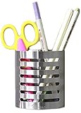 Magnetic Pencil Holder for Refrigerator. Stylish Metal Cup Organizer Holds Markers, Pencils, Pens, Scissors & More. Durable Steel with Sturdy Design & Secure Magnet