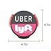 Fomei Uber & Lyft Creative Led Light Sign Car Logo - Uber LED Flashing Car Glow Cycle Sticker White Light Sign Sticker On Window with Intelligent Induction - Bright Glowing Wireless UBER LYFT Signs
