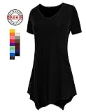 [DRSKIN] WS05 Women Handkerchief Hem Short Sleeve Long Tunic Top