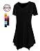 [DRSKIN] WS05 Women Handkerchief Hem Short Sleeve Long Tunic Top