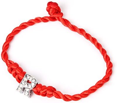 WDTongHappy Rope Crystal Letter Red String Couple Bracelets Valentine's Day Lovers