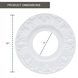 Ciata Ceiling Medallion for Ceiling Light, 10-Inch