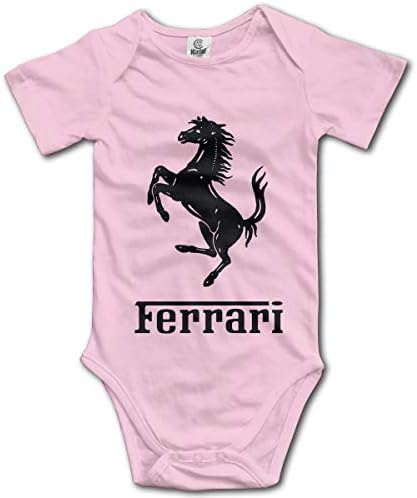 CharmKAT Cotton Boys Girls Baby Ferrari Logo Creeper Onesies Baby (3-24 Months) Bodysuit Shirt