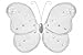 The Butterfly Grove Adelaide Butterfly Decoration 3D Hanging Mesh Nylon Decor, Plumeria White, Small, 5