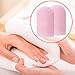 Bememo 4 Pairs Paraffin Wax Mitts and Booties, Wax Bath Mitts and Booties Reusable Paraffin Wax Mitts for Hand and Feet, Terry Cloth Insulated Mittens for Heat Therapy Spa Treatment (White and Pink)