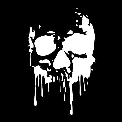 Unique Skull Car-Styling Truck Body Window Decals Reflective Sticker Decoration - White