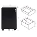DEVAISE 3 Drawer Mobile File Cabinet with Lock, Mobile Pedestal Cabinet in Black