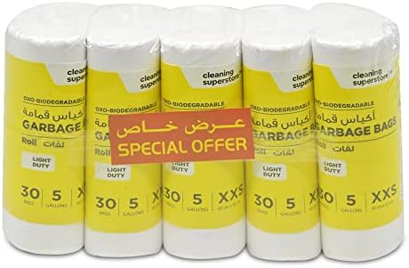 Cleaning Superstore White Garbage Bag Roll XXS 45X52CM