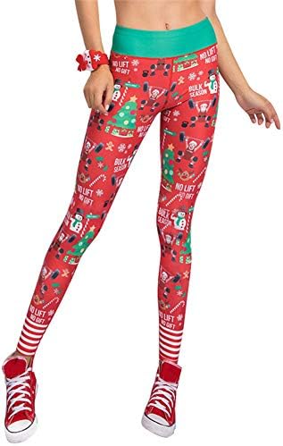 CHoppyWAVE Xmas Leggings Pants for Women Push Up High Waist Christmas Leggings Stretchy Women Skinny Pants Sports Tights