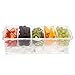 Large Condiment Server - Clear With Removable Compartments and Lid - Safely Chill 5 Types of Condiments on Ice, Easy To Use and Easy To Clean, Serving Tray and Food Organizer