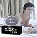 Orionstar Alarm Clock Radio with FM, Wireless Speaker for Bedroom with 8 Inch LED Screen Snooze Sleep Timer Dimmer USB Port Thermometer Display TF AUX Micro SD Widely Compatible Model S1