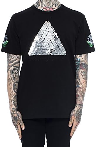 Black Pyramid BW Sequin Logo T-Shirt