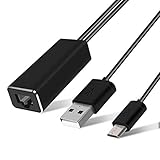 LANMU Ethernet Adapter for TV Stick (2nd Gen),Chromecast Ultra / 2/1 / Audio, Google Home Mini,Micro USB to RJ45 Ethernet Adapter with USB Power Supply Cable