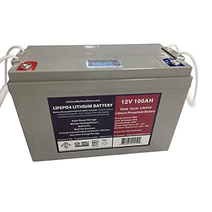Amazon Com 12v 100ah Lifepo4 Battery Best Lithium Available Solar - 