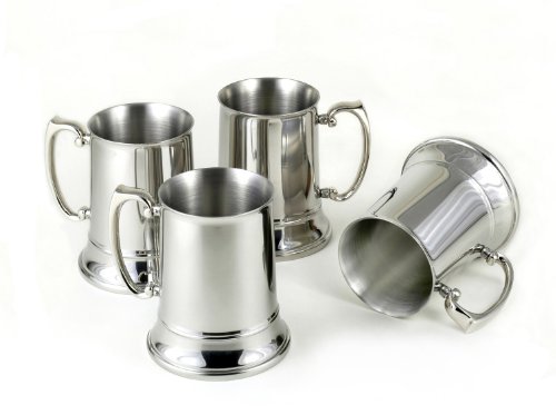 UPC 049666773118, Set of 4 Stainless Steel Beer Mugs