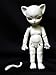 JunkySpot Hujoo Nano Freya Special Edition Glow Blank 12cm Ball Jointed Cat Anthro Doll with Random 12mm Eyes