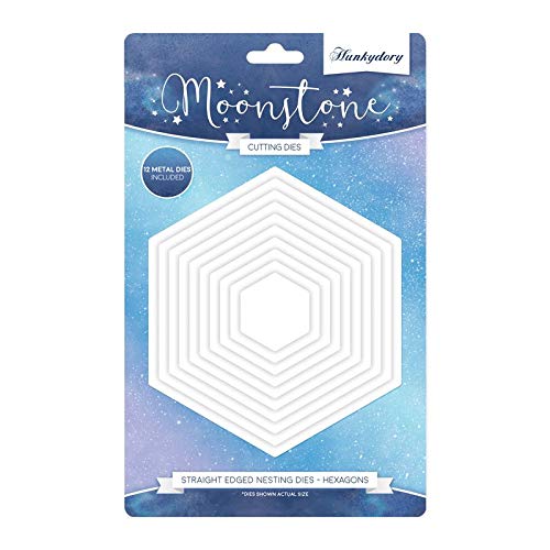 Hunkydory - Moonstone Straight Edged Hexagons Nesting Craft Die Set - MSTONE128
