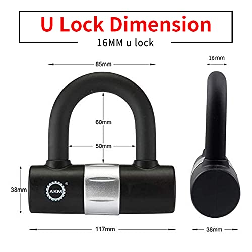 AKM Bike Lock Chain Lock 120cm/4ft Heavy Duty Durable 10mm Thick Anti