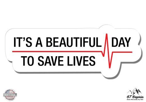 UPC 653801020410, Grey&#39;s Anatomy Beautiful Day To Save Lives - 5&quot; Vinyl Sticker - For Car Laptop I-Pad - Waterproof Decal