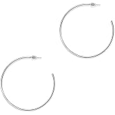 ESMATOO Gold Hoop Earrings for Women - Plated Gold 20mm/30mm/40mm/60mm Lightweight Thin Hoop Earrings