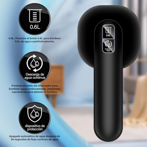 GALASALA Dispensador de Agua Garrafon, Portátil Despachador de Agua USB Recargable, Bomba de Agua Garrafon Automático, Universal Interruptor de Garrafon Dispensador Bombeo Rápido 2 Motores