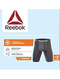 Reebok - Calzoncillos de compresión para hombre (3 unidades)