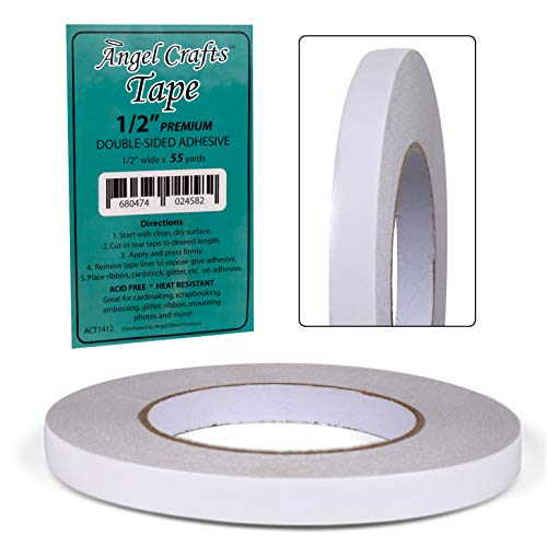 Angel Crafts AcidFree Double Sided Tape Easy Tear 2 Sided Glue