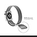 Vitech Fully Magnetic Closure Clasp Mesh Loop Milanese Stainless Steel Bracelet Replacement Band Strap for Apple Iwatch Watch series 1 and series 2 sport & edition (Milanese-Silver-38MM)