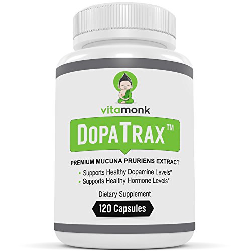 DopaTrax - Premium Mucuna Pruriens Supplement by VitaMonk - Naturally Support Dopamine Balance - 750 mg * 15% L-Dopa per Serving, 60 Servings per Bottle - Made from Tropical legumes (Velvet Bean)