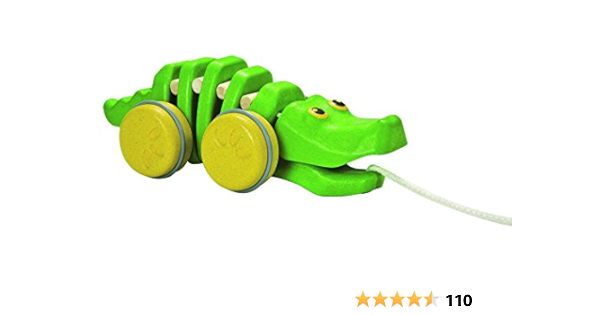 wooden crocodile pull toy