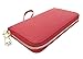 RFID Blocking Wallet Classic Clutch Leather Wallet Card Holder Purse Handbag,red