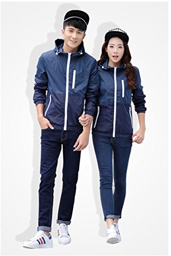 ZCL Women Quick Dry Windbreaker, Autumn Lightweight Hooded Jacket Sun Protection Outerwear Deepblue US Size M - Thumbnail 6