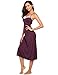 Ekouaer Womens Sleepwear Nightgown Full Slips Lace Sling Dress,7137-purplish Red-long Style,Large