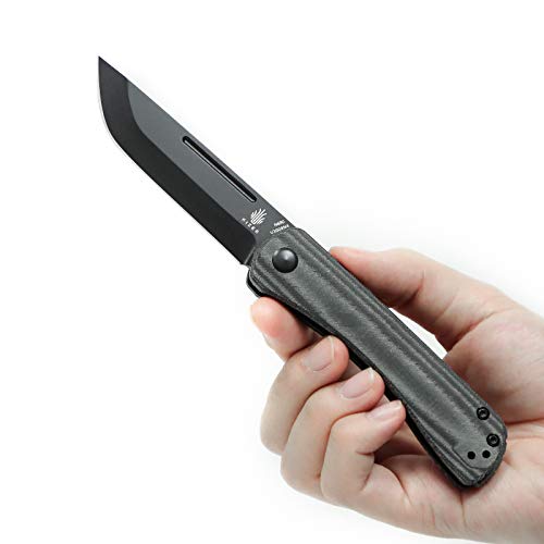 Kizer Pinch, NonLocking Slip Joint Pocket Knife with N690 Blade and Micarta Handle, Use for EDC