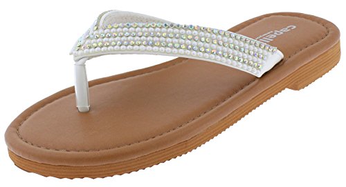 capelli rhinestone flip flops