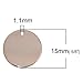 10 Rose Gold Plated Copper Round Circle Stamping Blank Tags for Metal Stamping 15mm or 5/8 Inch Diameter