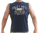 G189 Golds Gym Sleeveless T Shirt training logo
