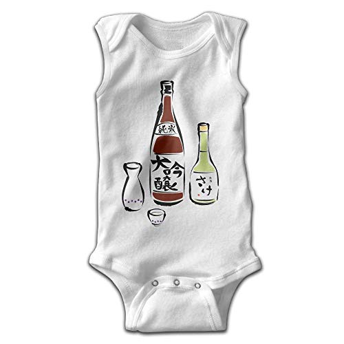 notebepisse Rice Wine Cartoon Baby Sleeveless Bodysuits Unisex Cute Lap Shoulder Onesies