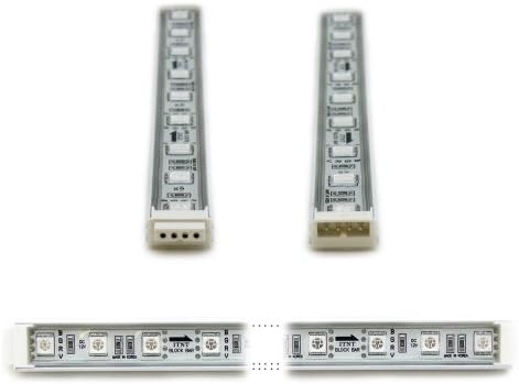 GALAXY LED Lego-Like Rigid Block Bar (RGB, 8") - IP67 Waterproof Dustproof Rigid LED Strip/Self-Install/Sleek, for Windows/Displays/Showcases/Frames