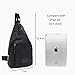 SAYGOER Sling Shoulder Bag Purses Backpack Crossbody Backpack Small Backpack Travel Chest Bags Lightweight Sling Pack Black