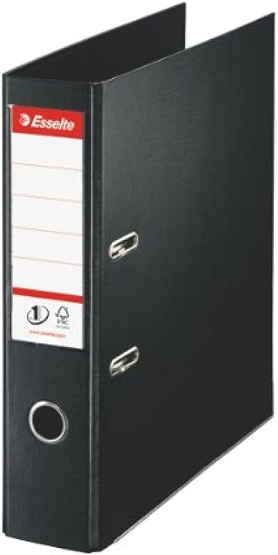 Esselte A4 Lever Arch File Black 72 mm Spine 500 Sheets Vivida