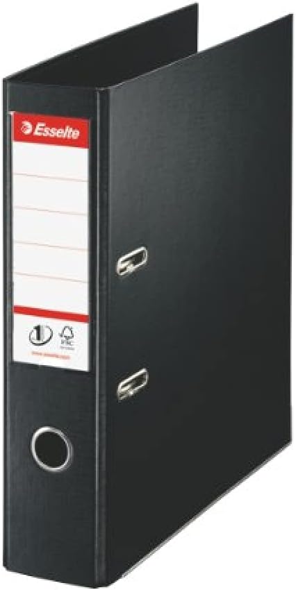 Esselte A4 Lever Arch File Black 72 mm Spine 500 Sheets Vivida