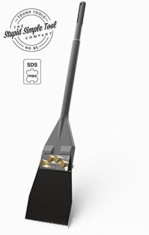 6" SDS Max Floor Scraper for Tile Adhesive & Thinset Removal with CNC Machined Shank