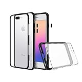 iPhone 8 Plus, iPhone 7 Plus Premium Modular Slim Case [RhinoShield Mod] Shock Absorbent Heavy Duty Protective Cover - Compatible w/ Wireless Charging & Lenses - Shockproof Black Bumper w/ Clear Back