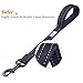 VIVAGLORY Short Dog Leash Closelyt Traffic Leash for Dog with Soft Padded Handle for Training & Walking, Padded Neoprene & Heavy Duty, 18inch, Black