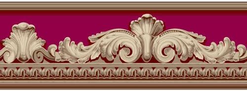 York Wallcoverings Ronald Redding Houndstooth Red Hampton House Border Wallpaper Border Designer Red Cream Tan Beige Architectural Faux Molding Amazon Ca Home Kitchen