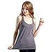 Semath Women's Super Soft Camisole Casual Boyfriend Crush Tank Top, 4 Pack/Gray/Blue/Black/Royal Blue, Large