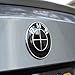 BMW Emblems Hood and Trunk, 82mm + 74mm Black BMW Logo Replacement for ALL Models BMW E46 E30 E36 E34 E38 E39 E60 E65 E90 325i 328i X3 X5 X6 1 3 5 6 7 (74MM+82MM)