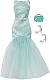 Barbie Fashion - Mint Mermaid Green Dress With Shoes & Handbag
