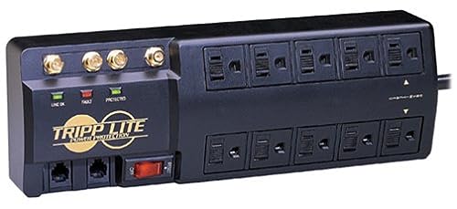 Tripp Lite Super 10 + Tel Strip 10Outlet 10Ft-Cord with Tel 50K-Ins 2300J